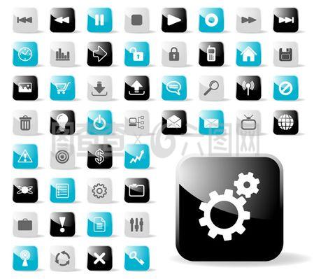 web2.0網(wǎng)頁設計圖標矢量圖